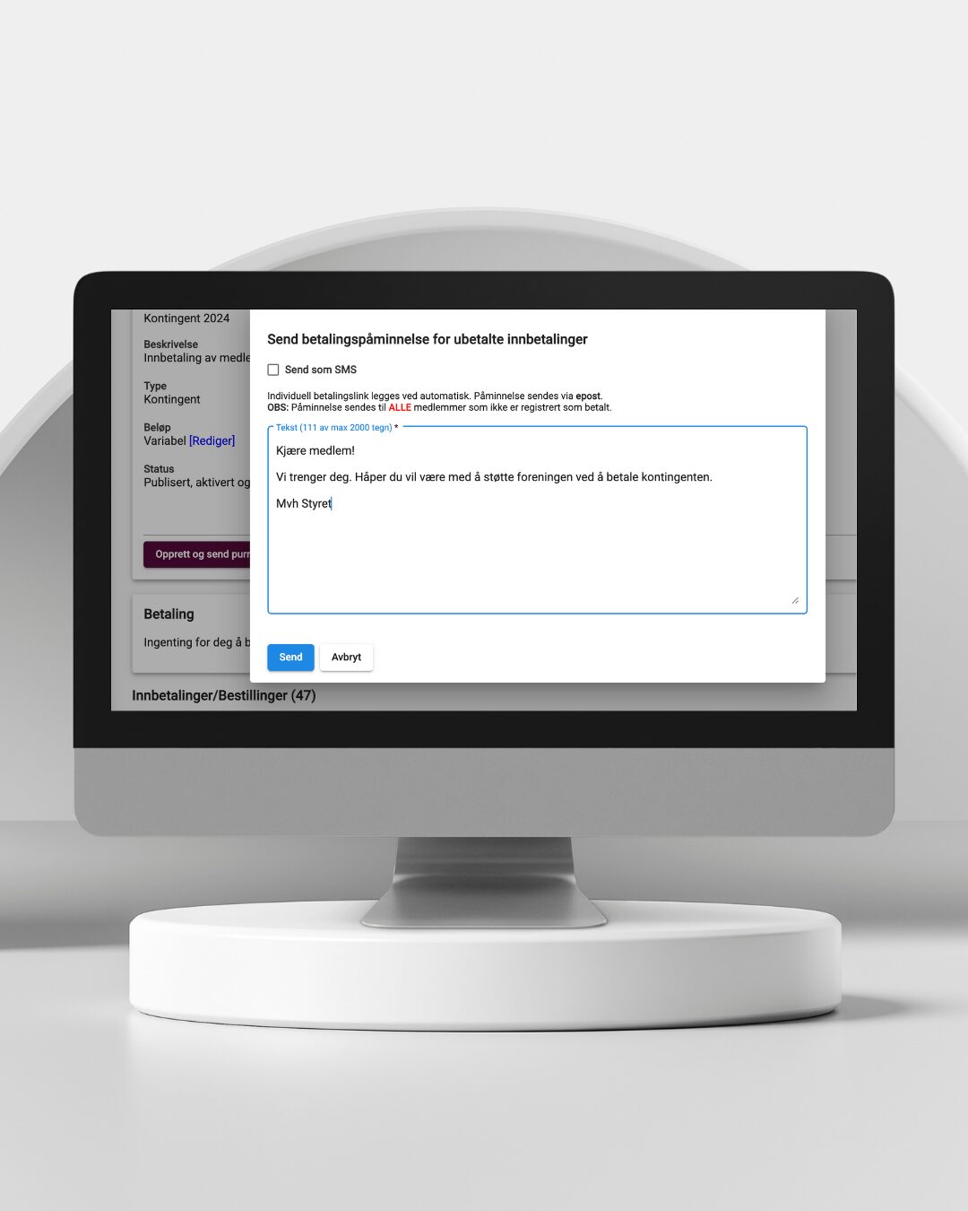 Det er enkelt å ta seg betalt via SmartOrgs økonomisystem